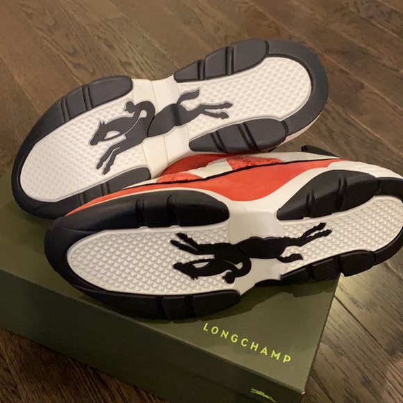 NIB Longchamp Exaggerated Platform Net Tennis Sneaker Copy - Picture 10 of 11